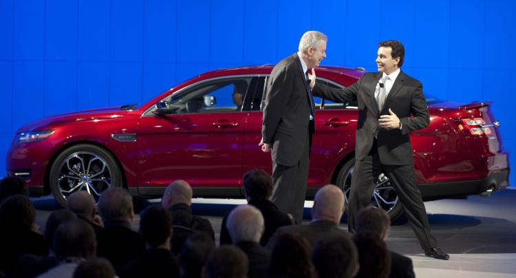 Ford introduce a Taurus April 20 during the New York Auto show in New York. Auto makers from around the world gathered to introduce their latest models. (Don Emmert/AFP/Getty Images) Ford introduce a Taurus April 20 during the New York Auto show in New York. Auto makers from around the world gathered to introduce their latest models. (Don Emmert/AFP/Getty Images)