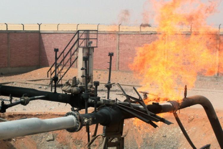 Flames shoot into the sky from a gas pipeline after unknown saboteurs bombed the Egyptian pipeline near the village of Al-Sabil in the El-Arish region of the Sinai on April 27, 2011. (AFP/Getty Images) Flames shoot into the sky from a gas pipeline after unknown saboteurs bombed the Egyptian pipeline near the village of Al-Sabil in the El-Arish region of the Sinai on April 27, 2011. (AFP/Getty Images)