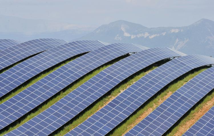 SOLAR PLANT: With its 50 hectares producing 36 Megawatts, the plant, near Les Mees, will become the biggest one in France. (Boris Horvat/AFP/Getty Images)