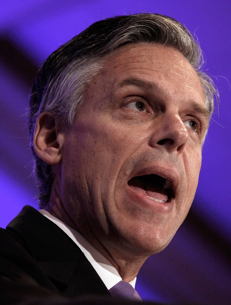 JON HUNTSMAN: Possible Republican presidential candidate and former Utah Gov. Jon Huntsman addresses the Faith and Freedom Coalition June 3, 2011 in Washington, DC. (Win McNamee/Getty Images)