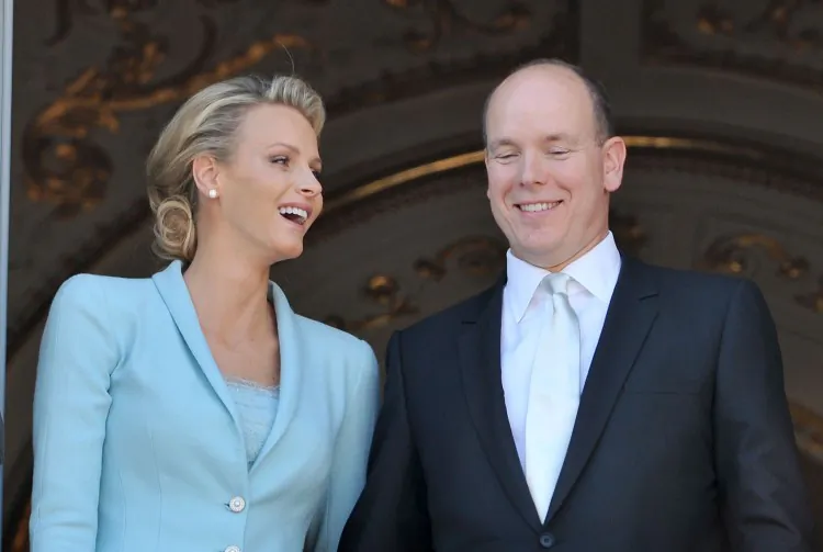 Princess Charlene of Monaco and Prince Albert II of Monaco pose on the balcony after their civil ceremony on July 1, 2011. (Pascal Le Segretain/Getty Images)