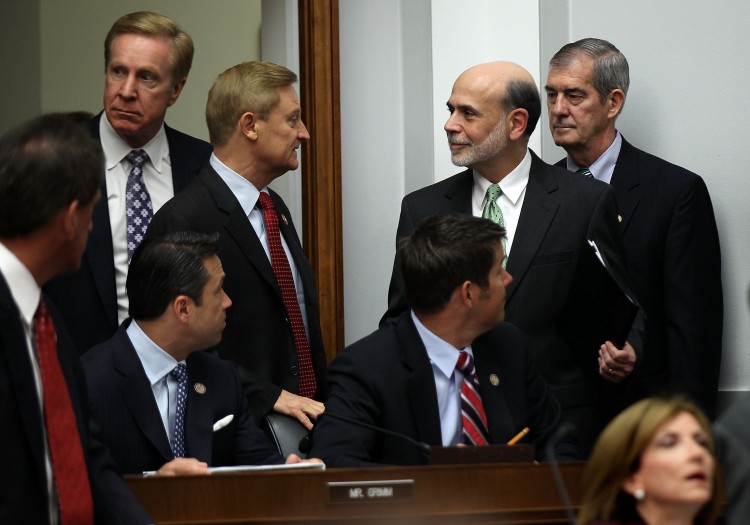 STOCKS SOARED :Federal Reserve Board Chairman Ben Bernanke testifies during a hearing before the House Financial Services Committee July 13 on Capitol Hill in Washington. (Alex Wong/Getty Images) STOCKS SOARED :Federal Reserve Board Chairman Ben Bernanke testifies during a hearing before the House Financial Services Committee July 13 on Capitol Hill in Washington. (Alex Wong/Getty Images)
