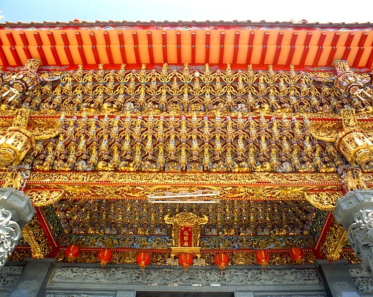 FISHERMEN'S GODDESS: The ornate carvings of Tianhou Gong (the Heavenly Mother's Temple), a 400-year-old temple devoted to the goddess Matsu, the protector of fishermen and sailors. (Courtesy of Taiwan Tourism) FISHERMEN'S GODDESS: The ornate carvings of Tianhou Gong (the Heavenly Mother's Temple), a 400-year-old temple devoted to the goddess Matsu, the protector of fishermen and sailors. (Courtesy of Taiwan Tourism)