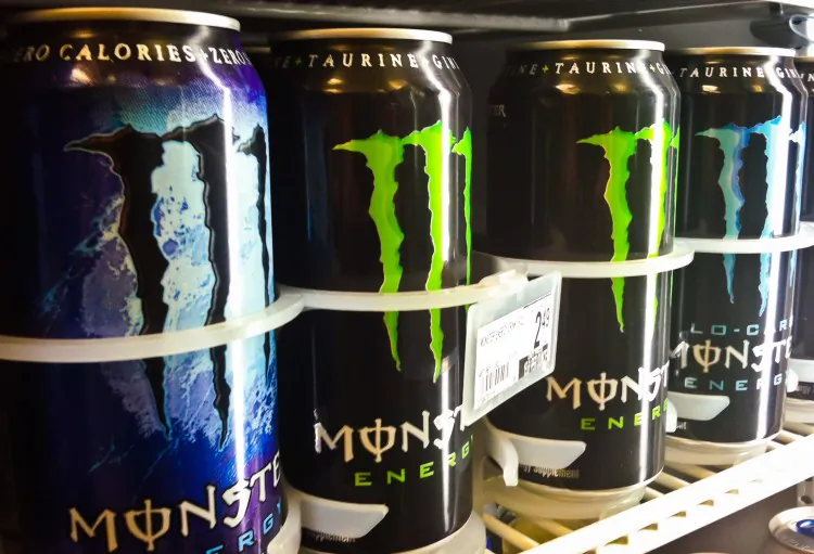 Monster energy drinks for sale at a convenience store in Midtown, Manhattan in a file photo. (Charlotte Cuthbertson/The Epoch Times)