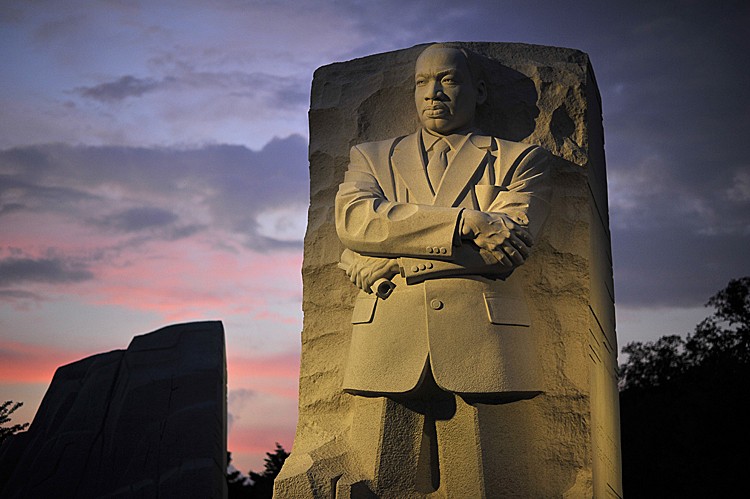 The sculpture of Martin Luther King seen on August, 26, in Washington. (MLADEN ANTONOV/AFP/Getty Images) The sculpture of Martin Luther King seen on August, 26, in Washington. (MLADEN ANTONOV/AFP/Getty Images)