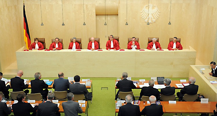 Germany's top court ruled that aid for Greece and rescues for other eurozone countries is legal but said parliament must have greater say in any future bailouts. (Uli Deck/AFP/Getty Images) Germany's top court ruled that aid for Greece and rescues for other eurozone countries is legal but said parliament must have greater say in any future bailouts. (Uli Deck/AFP/Getty Images)