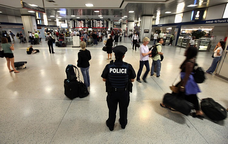 Amtrak Police keep a careful eye on passengers at Penn Station Amtrak Police keep a careful eye on passengers at Penn Station