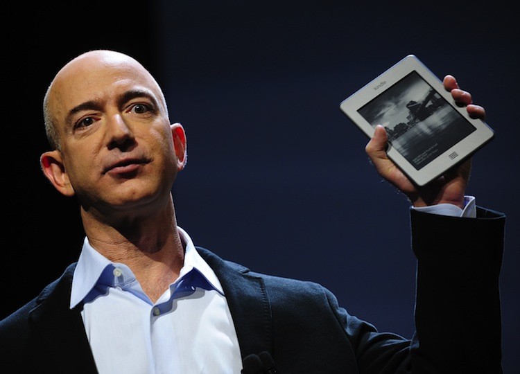 Amazon CEO Jeff Bezos introduces the new Kindle Touch in New York, Sept. 28. Bezos introduced a line of four new Kindle products, the Kindle Fire tablet, the Kindle Touch 3G, the Kindle Touch and a new lighter and smaller Kindle. (Emmanuel Dunand/Getty Images) Amazon CEO Jeff Bezos introduces the new Kindle Touch in New York, Sept. 28. Bezos introduced a line of four new Kindle products, the Kindle Fire tablet, the Kindle Touch 3G, the Kindle Touch and a new lighter and smaller Kindle. (Emmanuel Dunand/Getty Images)