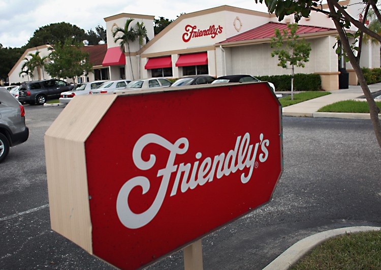 A Friendly's Ice Cream restaurant is seen on the day the company filed for bankruptcy in Delray Beach, Fla. on Oct. 5. Restaurants have struggled in recent months to keep revenues growing, as high unemployment rate and lack of consumer confidence in the U.S. economy have suppressed the growth of eating out. (Joe Raedle/Getty Images)
