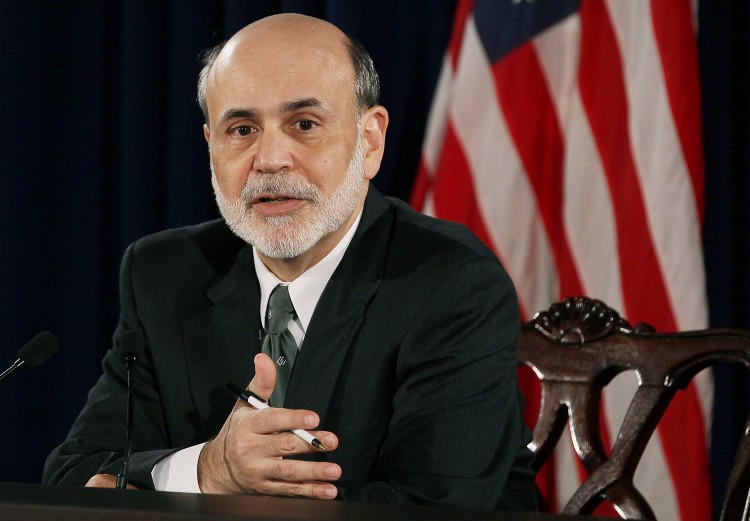 Federal Reserve Chairman Ben Bernanke speaks during a press briefing at the Federal Reserve building, on Nov. 2 in Washington. (Mark Wilson/Getty Images) Federal Reserve Chairman Ben Bernanke speaks during a press briefing at the Federal Reserve building, on Nov. 2 in Washington. (Mark Wilson/Getty Images)