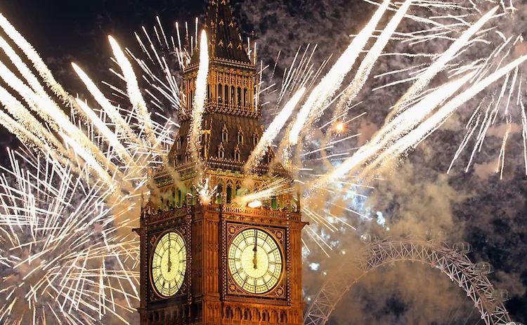 Fireworks light up the London skyline and Big Ben just after midnight in London on Jan. 1, 2012. (Dan Kitwood/Getty Images)
