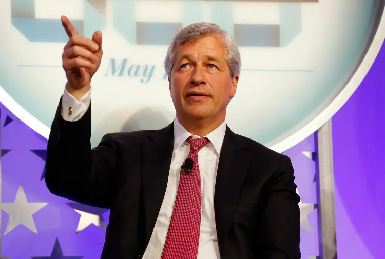 Chairman and CEO of JPMorgan Chase & Co. Jamie Dimon at the New York Stock Exchange in New York on May 7, 2012. According to Dimon, CEOs of large companies are increasingly confident in continued economic growth. (Jemal Countess/Getty Images for Time)