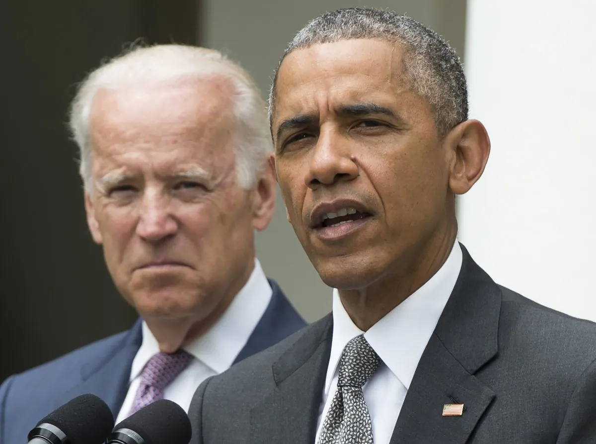 President Barack Obama speaks alongside Vice President Joe Biden about the Supreme Court's ruling to uphold the subsidies that comprise the Affordable Care Act, known as Obamacare, in the Rose Garden of the White House in Washington on June 25, 2015. (Saul Loeb/AFP/Getty Images)