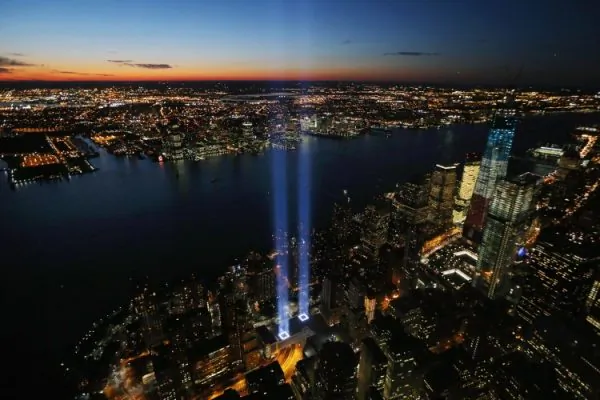 Beams of Light in Lower Manhattan Honor Sept. 11 Victims