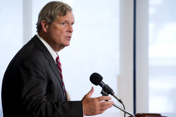 Agriculture Secretary Tom Vilsack speaks about administration strategy to improve national nutrition and persistent poverty, at the National Press Club in Washington, Tuesday Sept. 8, 2015. (AP Photo/Jacquelyn Martin)