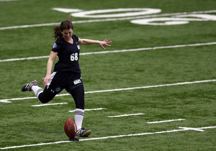 Female Kicker Tryout Injury Sidelines First Woman at NFL Combine