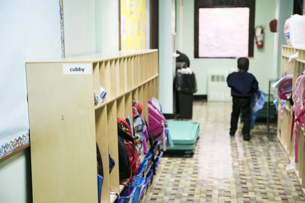 Saint Elizabeth Catholic Academy in Ozone Park, Queens, on Sept. 15, 2015, which is the first school to install Scotti’s pro bono bulletproof walls and advanced surveillance system. (Samira Bouaou/Epoch Times)