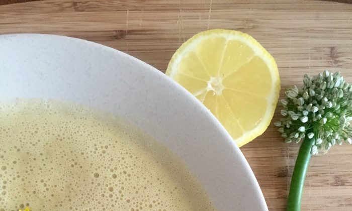 Cauliflower, Miso, and Chive Soup