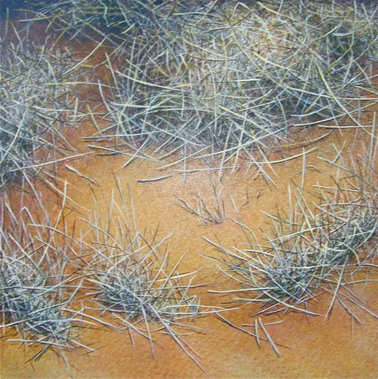 Australian artist Kay uses the natural environment as a source of inspiration. "Circularity," Hanna Kay. Oil and tempura on linen. (Wilson Street Gallery)