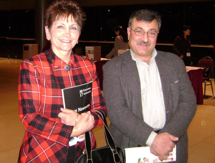 Ms. Hummel and friend Mr. Manoogian both praise the show. (Yiran Feng/The Epoch Times)