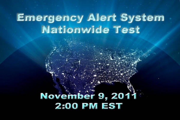 Announcement countdown from the FCC's website marking the date and time of the natio's first test of the Emergency Alert System. (Courtesy of fcc.gov)