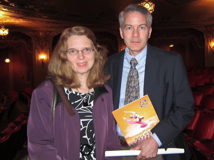 Shen Yun Preforming Arts at the Ohio Theatre in Columbus. David Powers an engineer with the Ohio Department of Transportation, along with his wife Valerie, attending the opening night of Shen Yun Preforming Arts at the Ohio Theatre in Columbus. (Valerie Avore/The Epoch Times)
