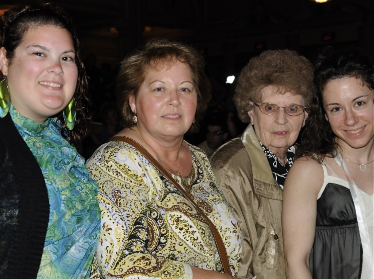 20120508_Philly_Frances+Boffa_Dancer_LilySun_DSC9471 Ms. Pirocek,(2nd L) from Virginia, and her two daughters, Frances and Melissa Boffa attend Shen Yun