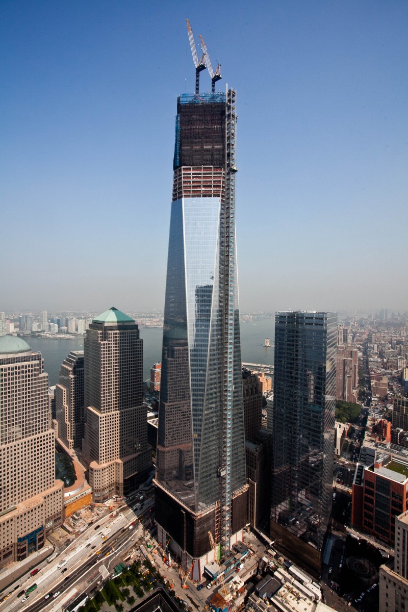 Looking at 1 World Trade Center from the 51st floor of 4 World Trade Center Looking at 1 World Trade Center from the 51st floor of 4 World Trade Center