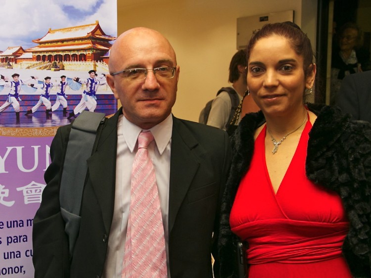 Eduardo Fa and his wife, Natalia Gutierrez attend Shen Yun Performing Arts