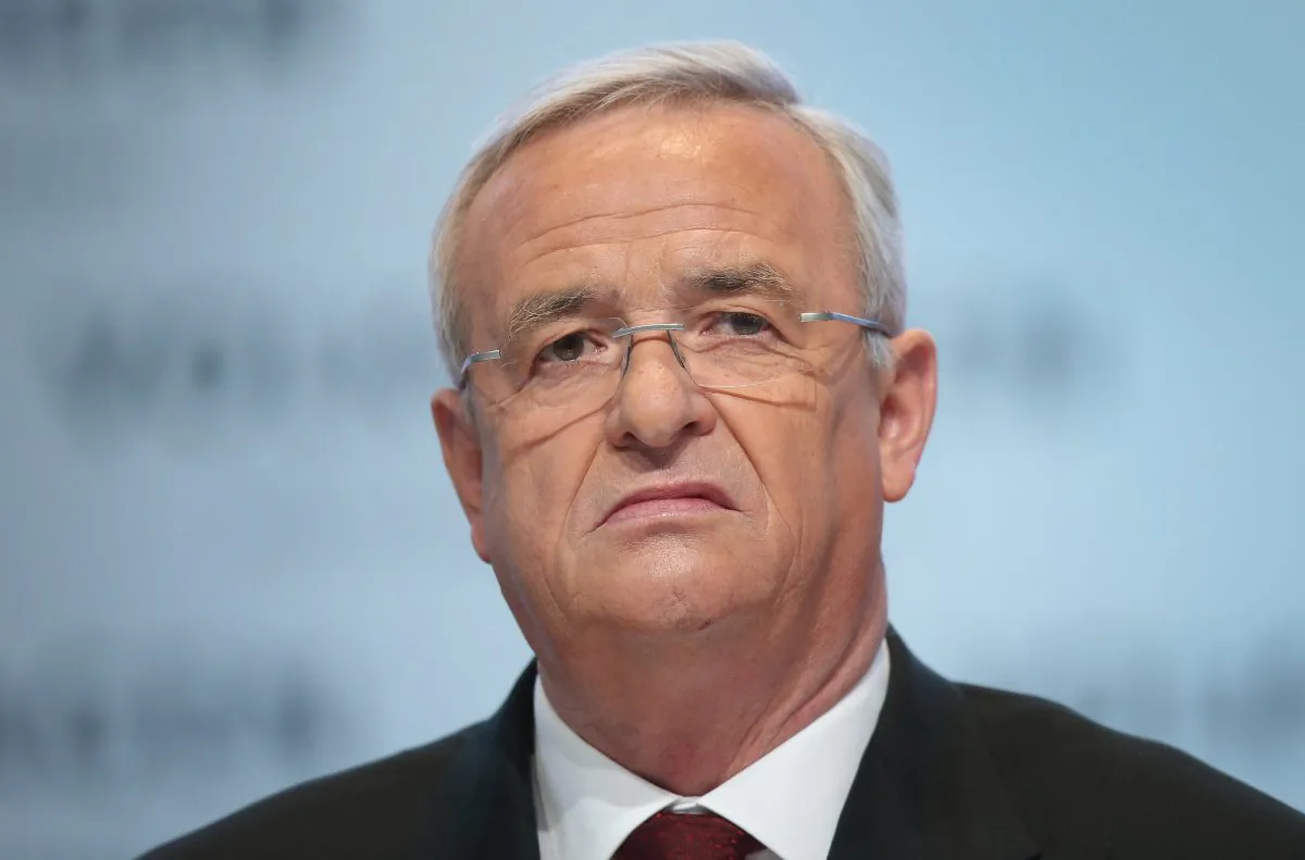 In this file photo Volkswagen CEO Martin Winterkorn attends the company's annual press conference on March 13, 2014 in Wolfsburg, Germany. (Sean Gallup/Getty Images)
