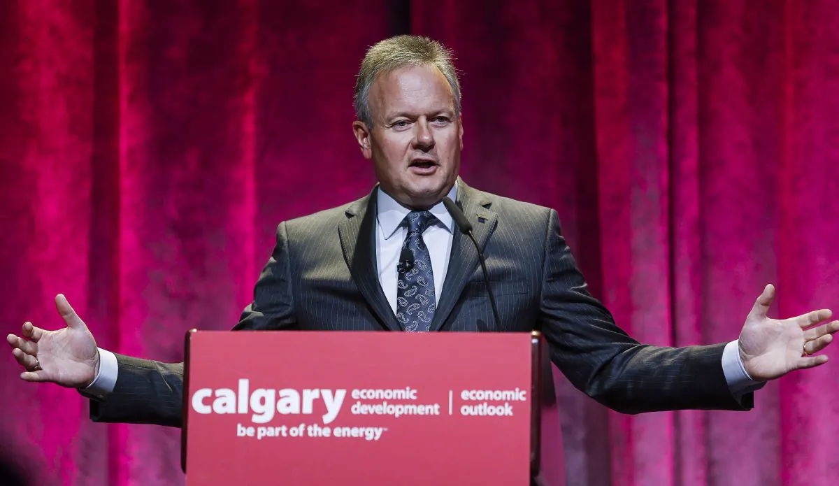 Bank of Canada governor Stephen Poloz speaks at a Calgary Economic Development forum in Calgary on Sept. 21, 2015. (The Canadian Press/Jeff McIntosh)