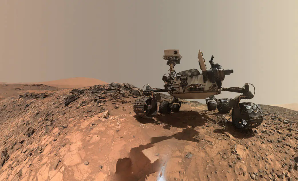 A "selfie" taken by  NASA's Curiosity Mars on  lower Mount Sharp, Mars. (NASA)
