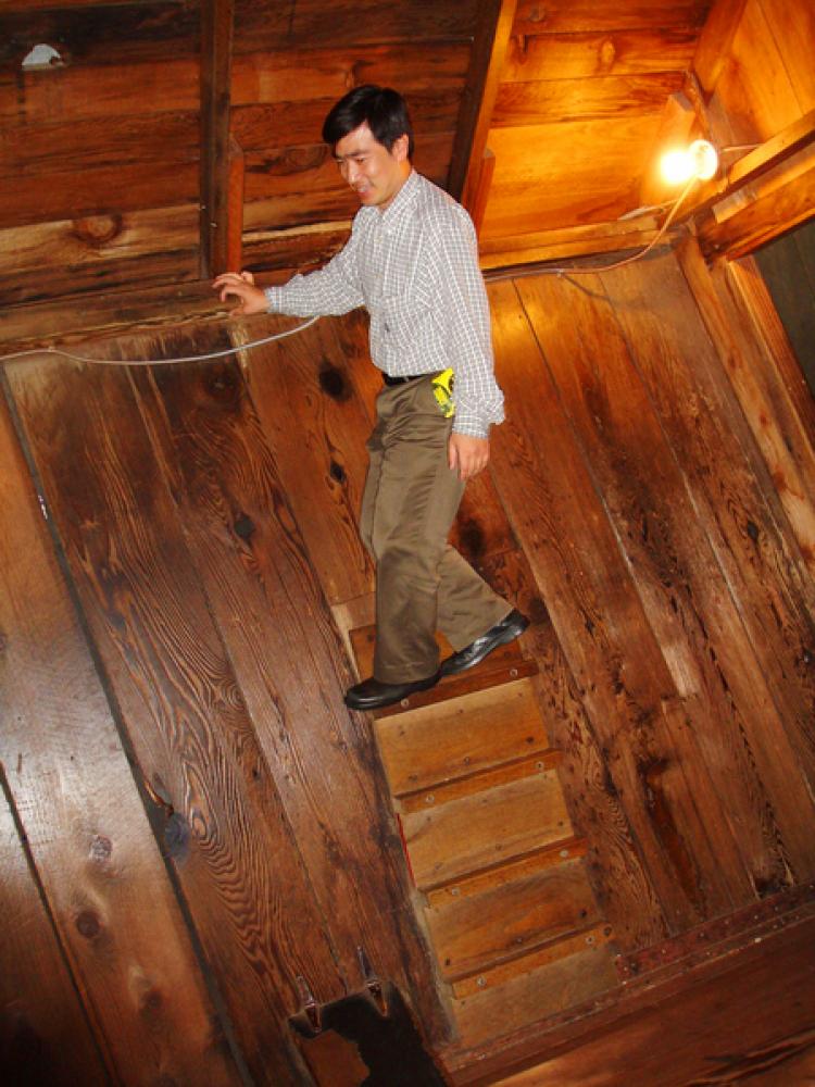 CLIMBING A WALL? Altered gravity makes it seem easy. (Katharina Volkers/The Epoch Times) CLIMBING A WALL? Altered gravity makes it seem easy. (Katharina Volkers/The Epoch Times)