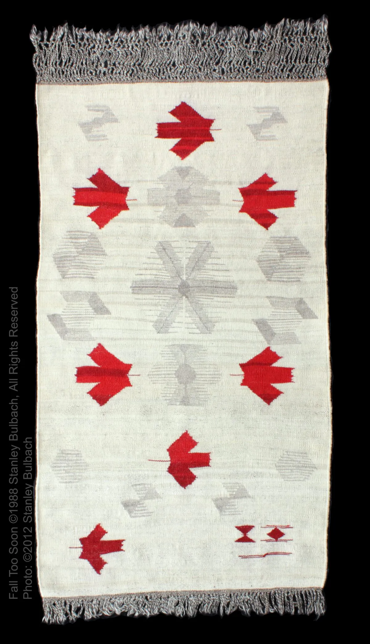 “Fall Too Soon,” 1988, by Stanley Bulbach. A prayer carpet. (Courtesy of Stanley Bulbach)