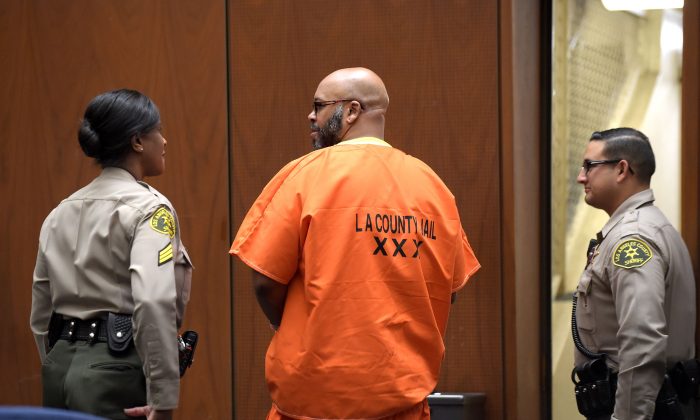 Marion 'Suge' Knight makes a court appearance for assault and robbery charges at Criminal Courts Building on May 29, 2015 in Los Angeles, California.  (Frederic J. Brown-Pool/Getty Images)