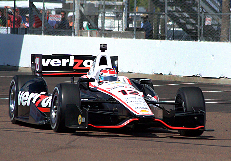 2764WillPowerPracticeStPete12 Penske's Will Power was fastest in the second practice, lapping 1.3 seconds that his best 2011 practice time. (James Fish/The Epoch Times)
