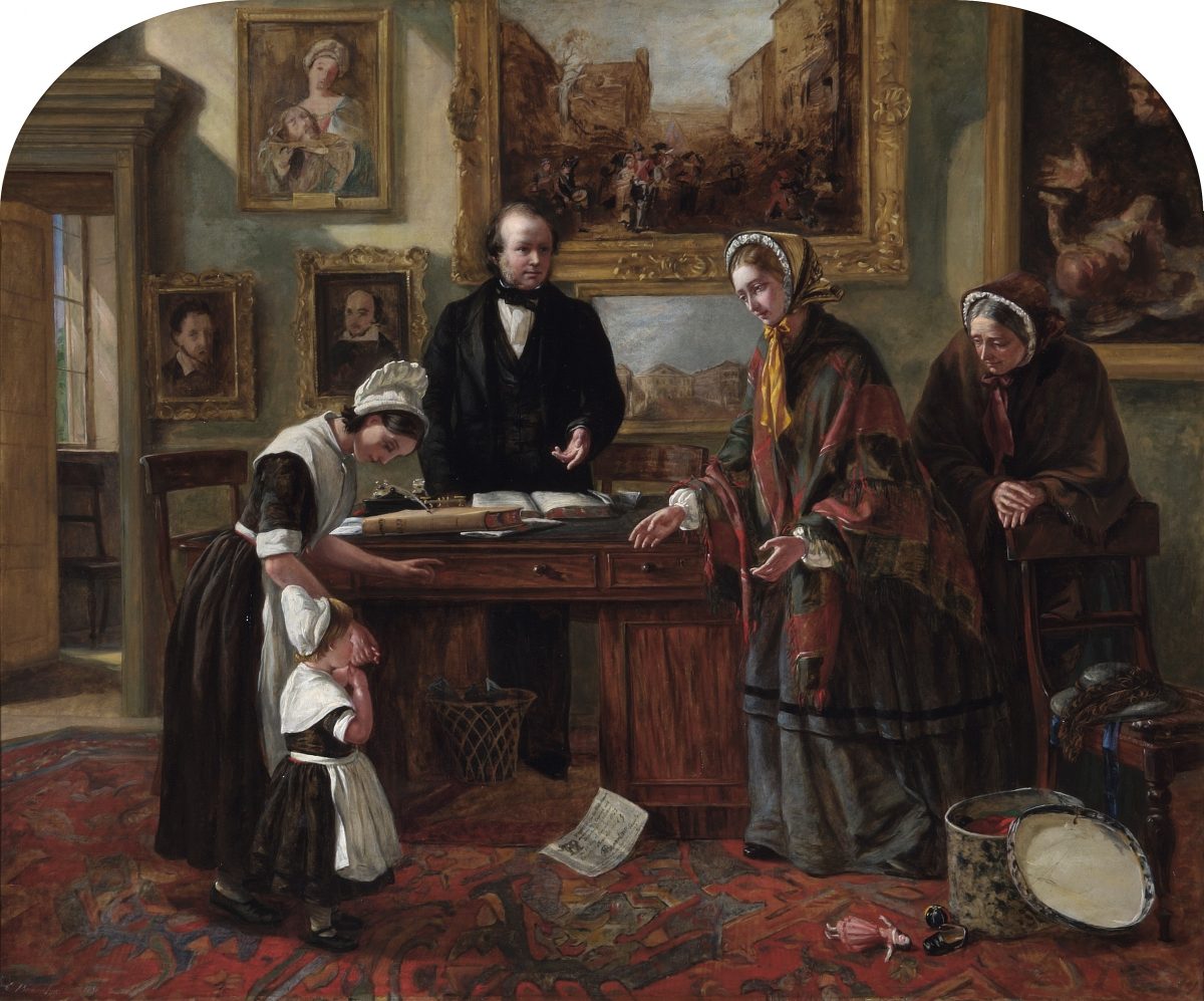 Emma Brownlow's "The Foundling Restored to its Mother", a painting on show at the Foundling Museum in London (Courtesy of the Foundling Museum)