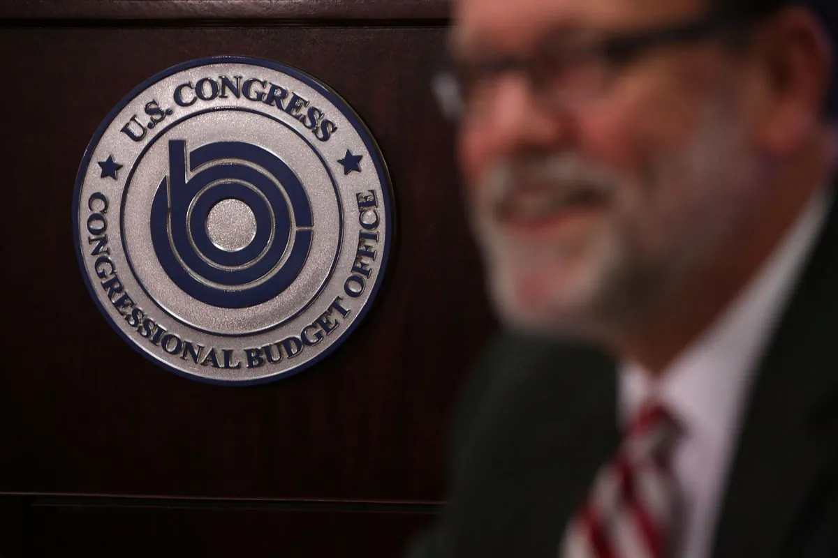 Congressional Budget Office Director Keith Hall speaks to the press during a media briefing at the Congressional Budget Office in Washington, D.C., on Aug. 25, 2015. (Alex Wong/Getty Images)