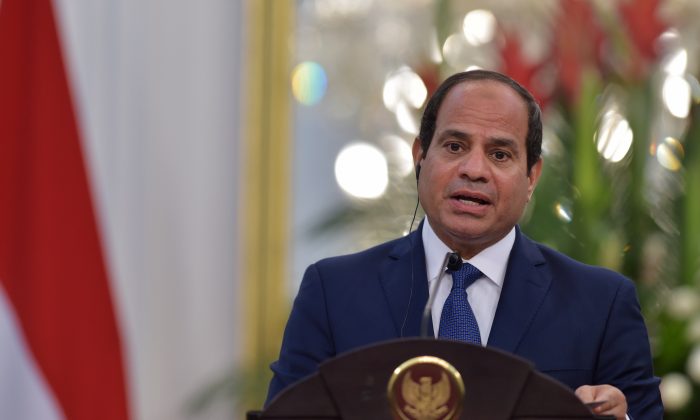 Egypt's President Abdel Fattah al-Sisi during a press conference at the presidential palace in Jakarta on September 4, 2015. (ADEK BERRY/AFP/Getty Images)