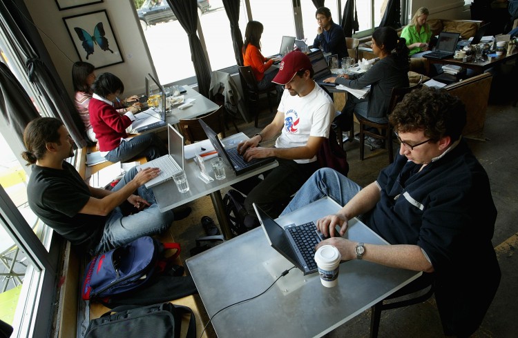 Customers at a cafe in San Francisco take advantage of free wi-fi, in this file photo. Last week a hearing was opened in congress for a bill that would require that all public places that offer Internet services to collect records that would tie IP addresses to individual users. (Justin Sullivan/Getty Images) Customers at a cafe in San Francisco take advantage of free wi-fi, in this file photo. Last week a hearing was opened in congress for a bill that would require that all public places that offer Internet services to collect records that would tie IP addresses to individual users. (Justin Sullivan/Getty Images)