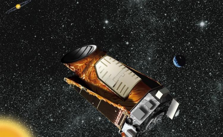 Artist's concept of Kepler in the distant solar system.  (Courtesy of NASA/JPL-Caltech )