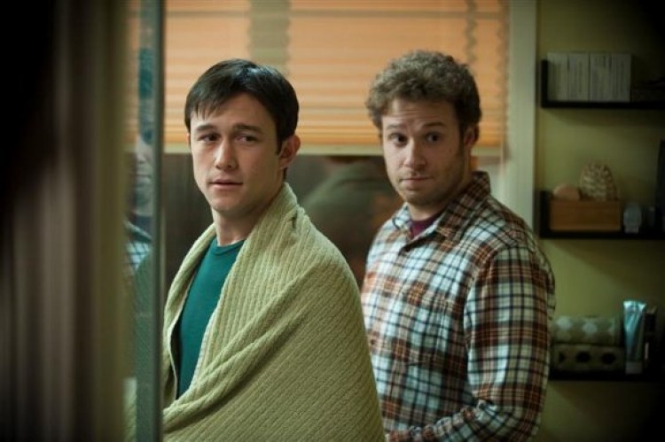 (L-R) Joseph Gordon-Levitt and Seth Rogen shown as best friends whose lives are changed by a cancer diagnosis in the dramatic comedy '50/50' (Chris Helcermanas-Benge/ Summit Entertainment, LLC.) (L-R) Joseph Gordon-Levitt and Seth Rogen shown as best friends whose lives are changed by a cancer diagnosis in the dramatic comedy '50/50' (Chris Helcermanas-Benge/ Summit Entertainment, LLC.)