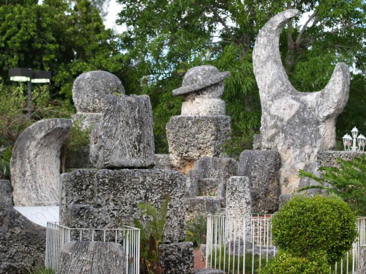 The enigmatic Coral Castle is made of huge rock slabs totaling over 1100 tons, yet one man cut, quarried and set the stones himself. (Photo taken by Christina Rutz) The enigmatic Coral Castle is made of huge rock slabs totaling over 1100 tons, yet one man cut, quarried and set the stones himself. (Photo taken by Christina Rutz)
