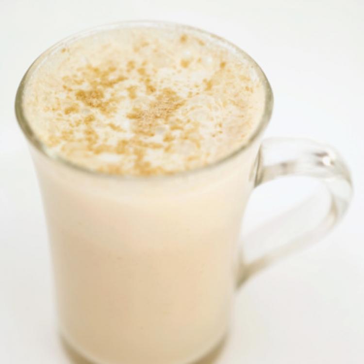 Egg nog is a seasonal holiday drink made of eggs, milk or cream, sugar, and, oftentimes, rum or wine. (Photos.com) Egg nog is a seasonal holiday drink made of eggs, milk or cream, sugar, and, oftentimes, rum or wine. (Photos.com)