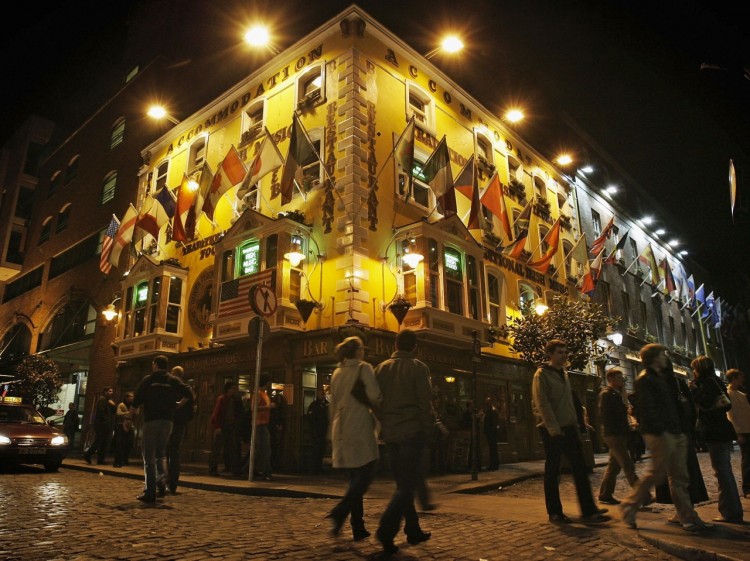 In the Temple Bar area in Dublin, Ireland. (Peter Macdiarmid/Getty Images) In the Temple Bar area in Dublin, Ireland. (Peter Macdiarmid/Getty Images)