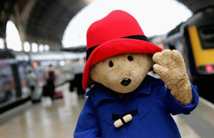 Paddington Bear arrives at Paddington Station on his way to the children's literature event at Buckingham Palace in London, England. (Gareth Cattermole/Getty Images) Paddington Bear arrives at Paddington Station on his way to the children's literature event at Buckingham Palace in London, England. (Gareth Cattermole/Getty Images)