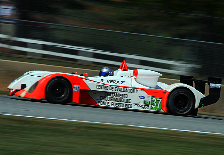 7499VeraIntersport37LitesPLM2011 Ricardo Vera in action in the 37 Intersport Lites car at Petit Le Mans in 2011. (James Fish/The Epoch Times)