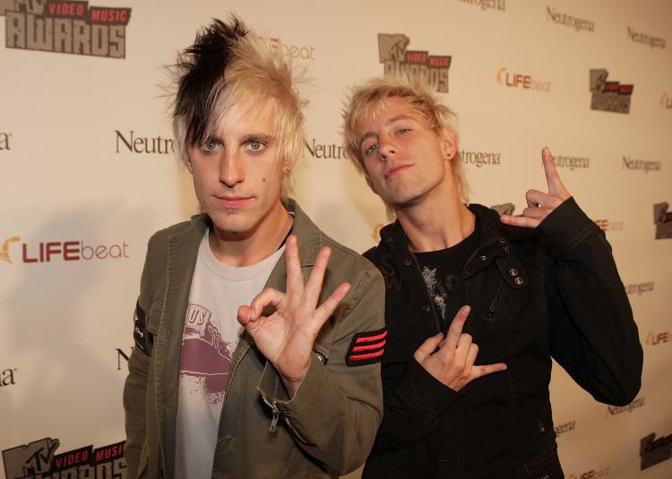 (L-R) Musicians Matthew Leone and Nathan Leone of Madina Lake at 'VMA Fandemonium: A Concert To Benefit Lifebeat' on September 8, 2007 at The House of Blues at The Mandalay Bay Resort & Casino in Las Vegas, Nevada. (Kevin Winter/Getty Images) (L-R) Musicians Matthew Leone and Nathan Leone of Madina Lake at 'VMA Fandemonium: A Concert To Benefit Lifebeat' on September 8, 2007 at The House of Blues at The Mandalay Bay Resort & Casino in Las Vegas, Nevada. (Kevin Winter/Getty Images)