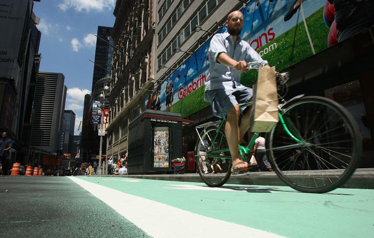 The City Council held a hearing to discuss the expansion of bicycle lanes across the city on Thursday. (Mario Tama/Getty Images) The City Council held a hearing to discuss the expansion of bicycle lanes across the city on Thursday. (Mario Tama/Getty Images)