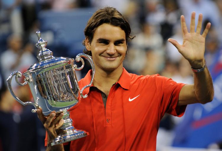 With his U.S. Open win on Monday evening in Flushing, N.Y., Federer wins his first hard court title of the year. (Don Emmert/AFP/Getty Images) With his U.S. Open win on Monday evening in Flushing, N.Y., Federer wins his first hard court title of the year. (Don Emmert/AFP/Getty Images)